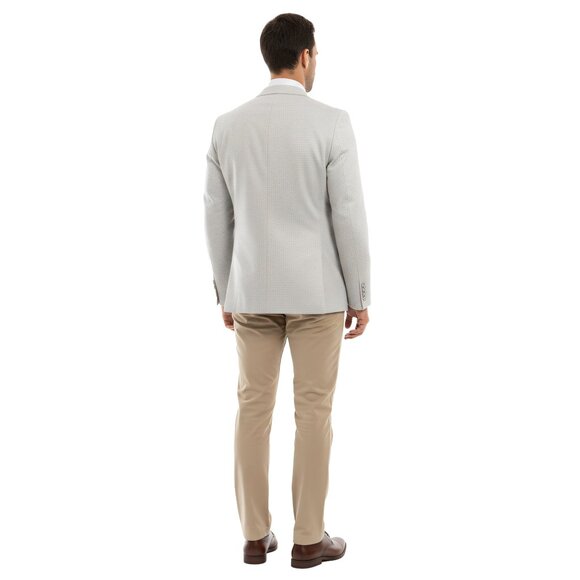 Men's Textured Light Grey Blazer Jacket by Tazio - Picture 5 of 8